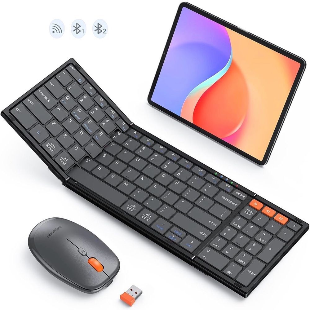 NIB MEETION Foldable Wireless Keyboard & Mouse Combo | NIB